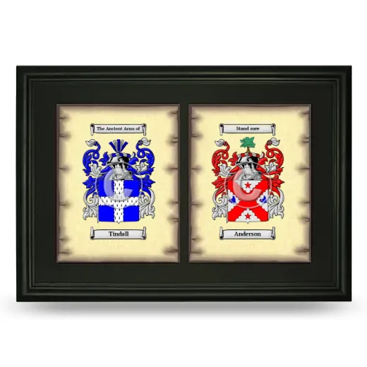 Double Coat of Arms Framed - Black