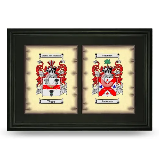 Double Coat of Arms Framed - Black