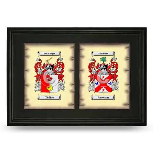 Double Coat of Arms Framed - Black
