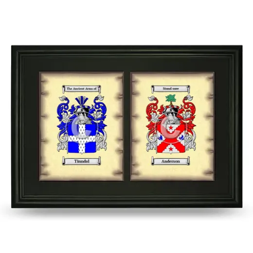 Double Coat of Arms Framed - Black
