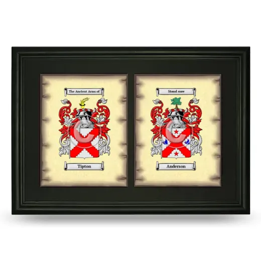 Double Coat of Arms Framed - Black