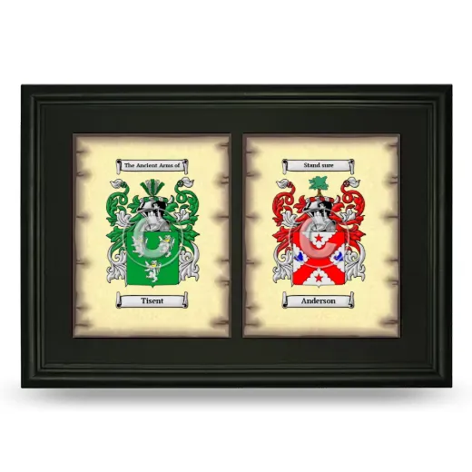 Double Coat of Arms Framed - Black