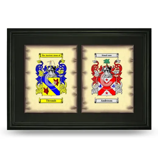 Double Coat of Arms Framed - Black