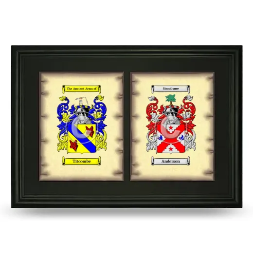 Double Coat of Arms Framed - Black