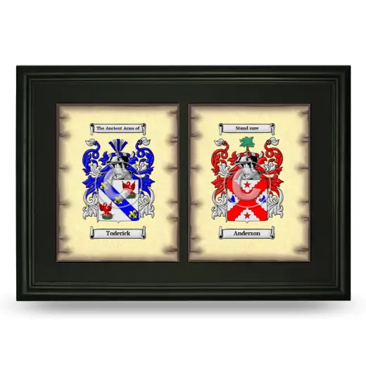 Double Coat of Arms Framed - Black
