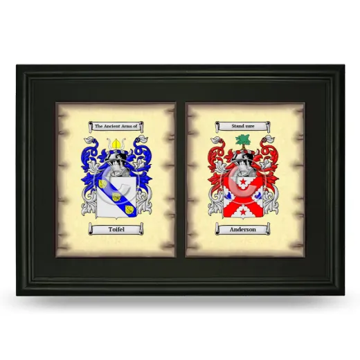 Double Coat of Arms Framed - Black