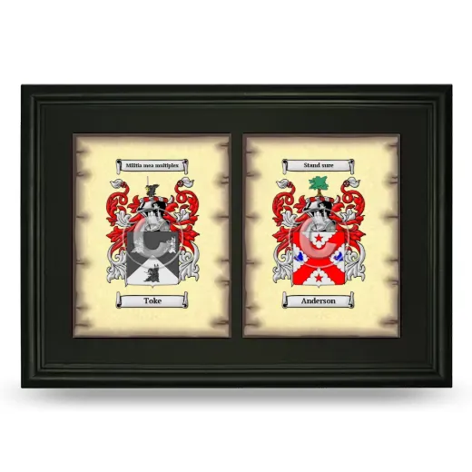 Double Coat of Arms Framed - Black