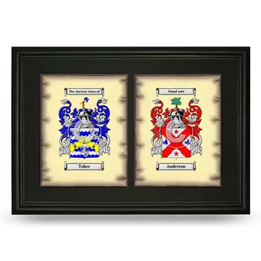 Double Coat of Arms Framed - Black