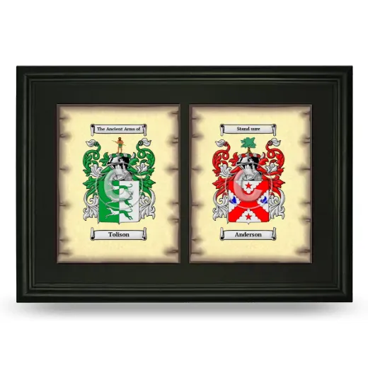 Double Coat of Arms Framed - Black