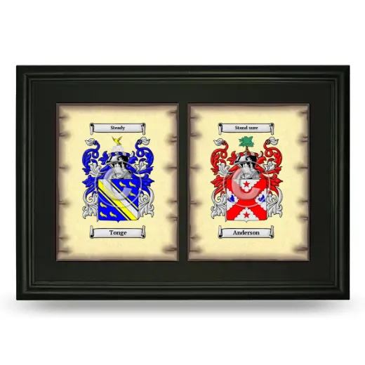 Double Coat of Arms Framed - Black