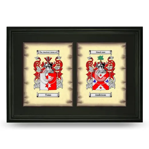 Double Coat of Arms Framed - Black