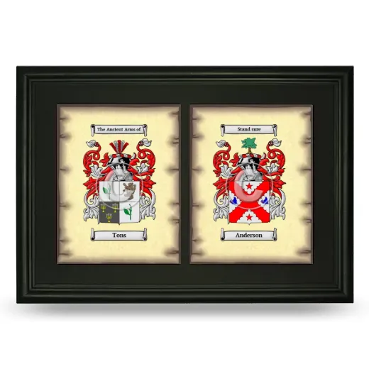 Double Coat of Arms Framed - Black