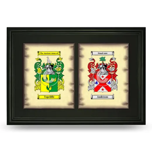 Double Coat of Arms Framed - Black