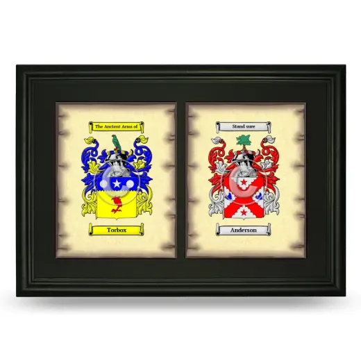 Double Coat of Arms Framed - Black