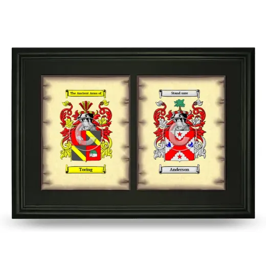 Double Coat of Arms Framed - Black