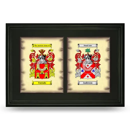 Double Coat of Arms Framed - Black