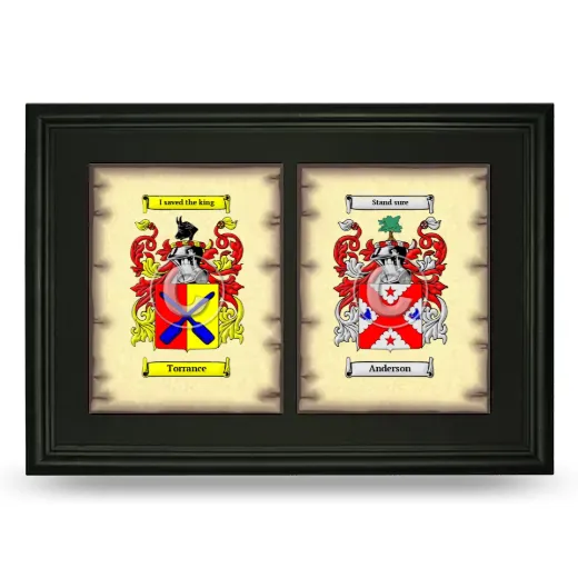 Double Coat of Arms Framed - Black