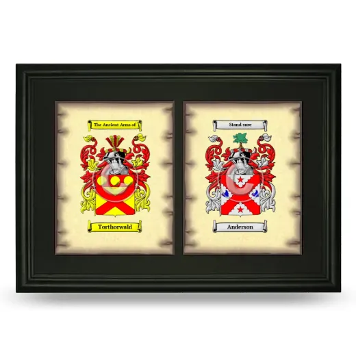 Double Coat of Arms Framed - Black