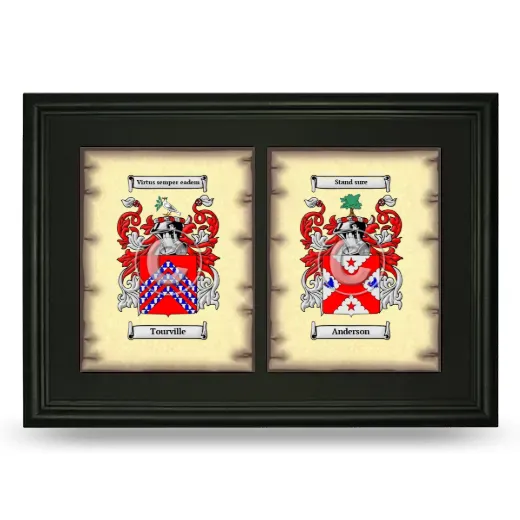 Double Coat of Arms Framed - Black