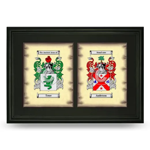 Double Coat of Arms Framed - Black