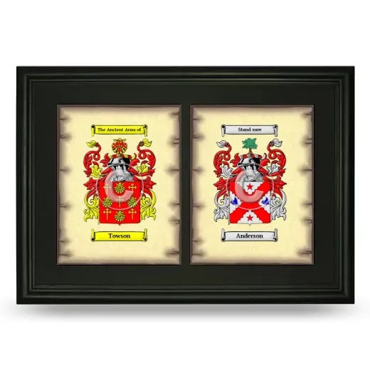 Double Coat of Arms Framed - Black
