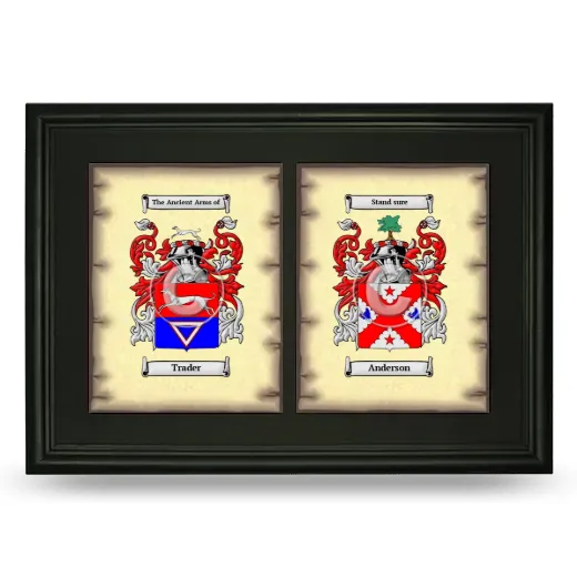 Double Coat of Arms Framed - Black