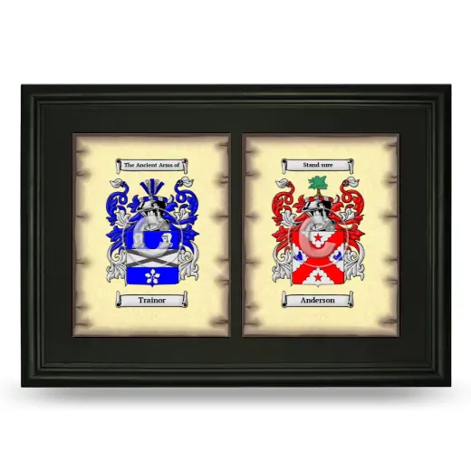 Double Coat of Arms Framed - Black