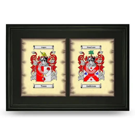 Double Coat of Arms Framed - Black