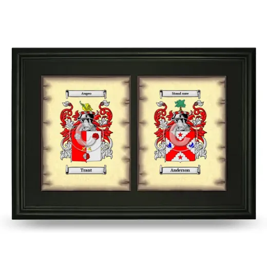 Double Coat of Arms Framed - Black