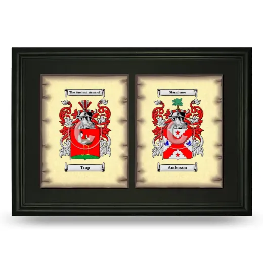 Double Coat of Arms Framed - Black