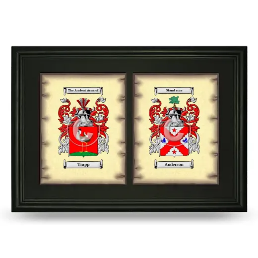Double Coat of Arms Framed - Black
