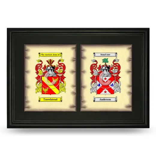 Double Coat of Arms Framed - Black