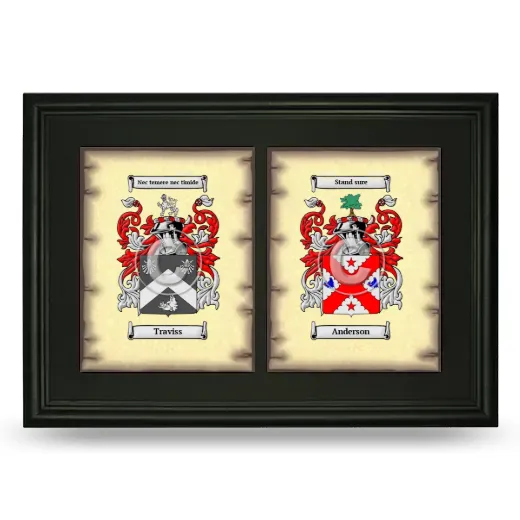 Double Coat of Arms Framed - Black