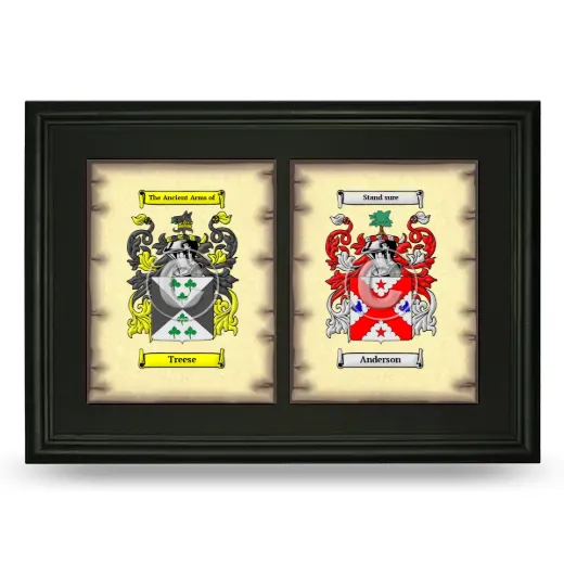 Double Coat of Arms Framed - Black