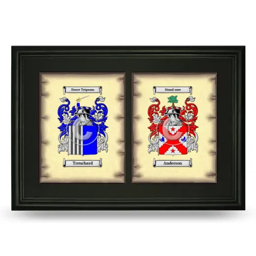 Double Coat of Arms Framed - Black