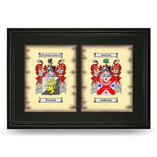 Double Coat of Arms Framed - Black