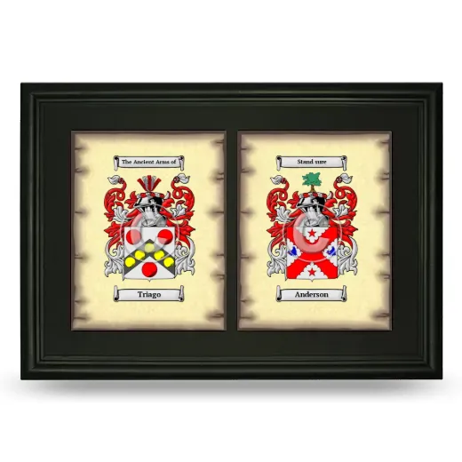 Double Coat of Arms Framed - Black