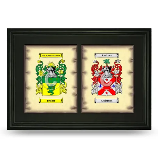 Double Coat of Arms Framed - Black