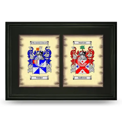 Double Coat of Arms Framed - Black