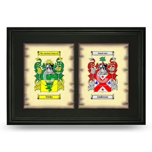 Double Coat of Arms Framed - Black