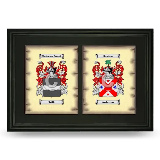 Double Coat of Arms Framed - Black