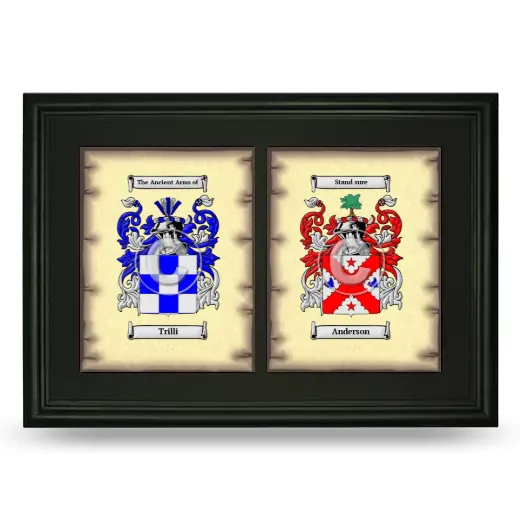 Double Coat of Arms Framed - Black