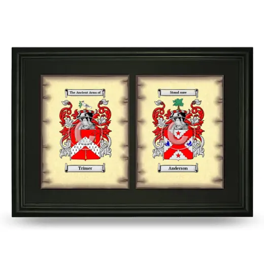 Double Coat of Arms Framed - Black