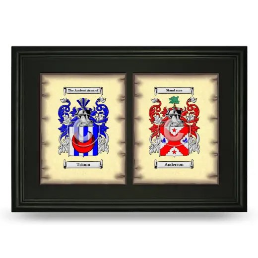 Double Coat of Arms Framed - Black