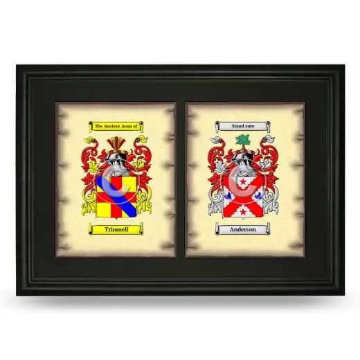 Double Coat of Arms Framed - Black