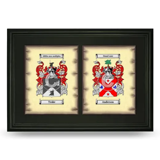 Double Coat of Arms Framed - Black