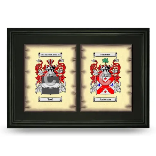 Double Coat of Arms Framed - Black