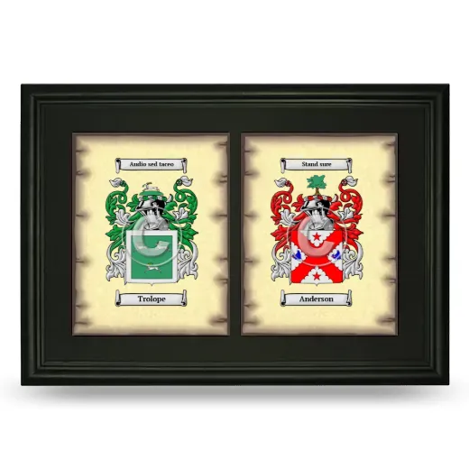 Double Coat of Arms Framed - Black