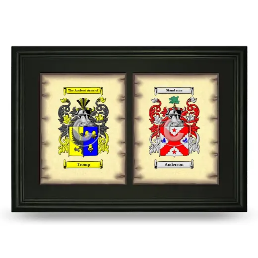 Double Coat of Arms Framed - Black