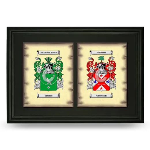 Double Coat of Arms Framed - Black
